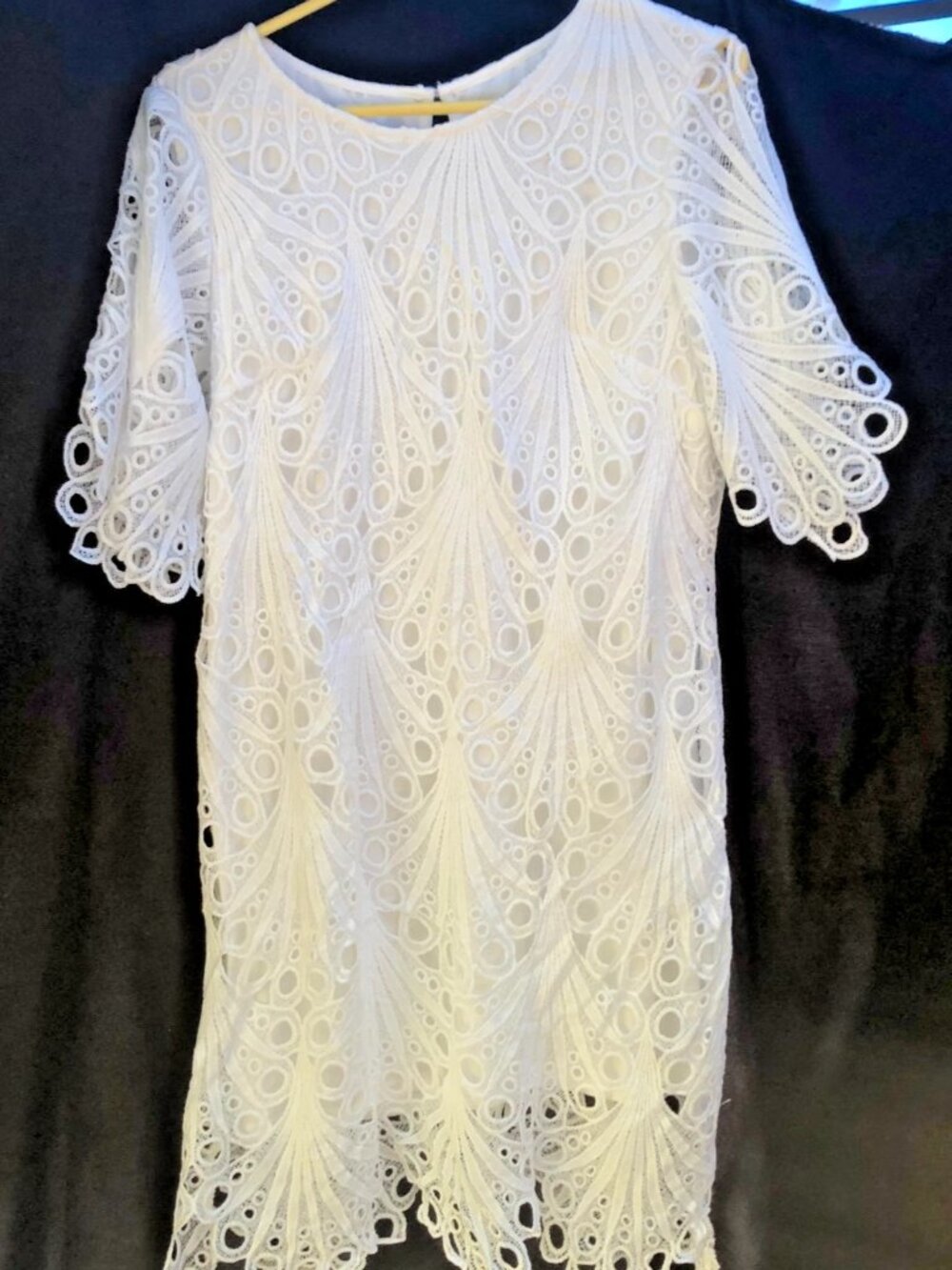 White Lace Mini Dress - Brand